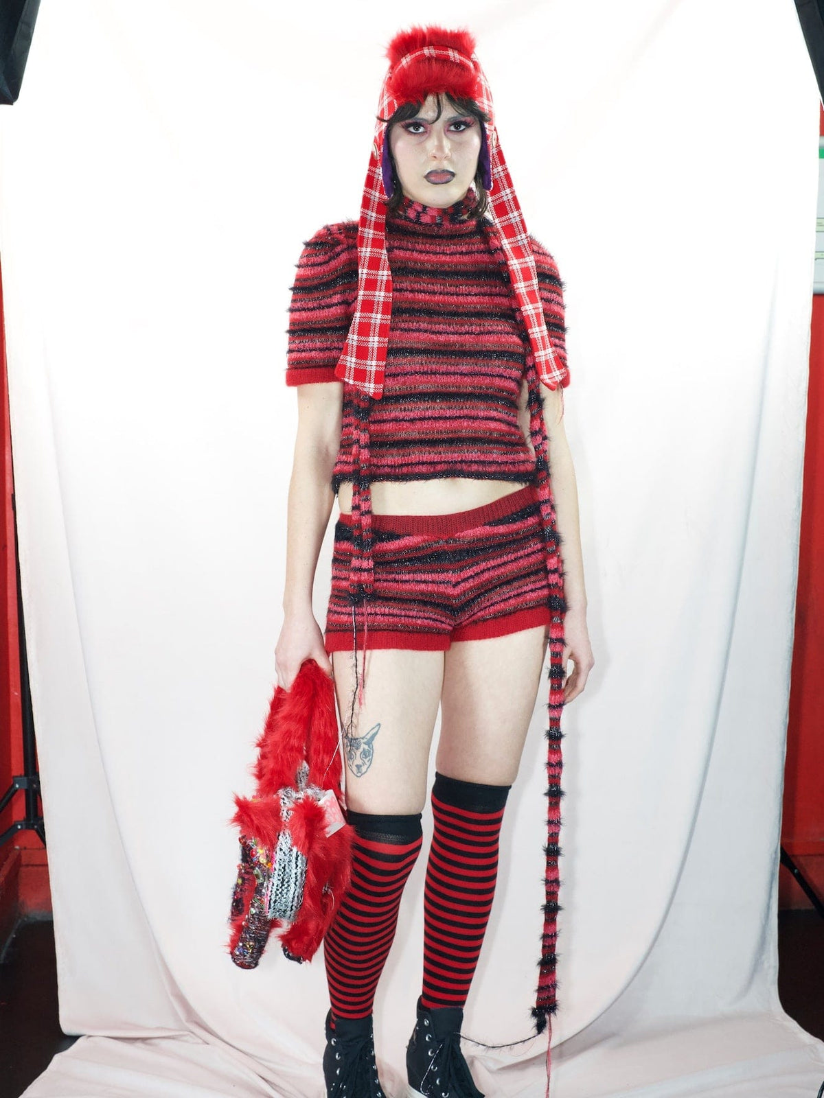 Red/pink scarf-TATi-APOC STORE