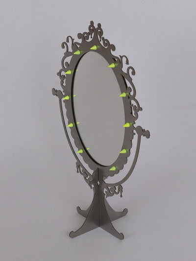 STUDDED VANITY MIRROR - NEONE GREEN-100100-APOC STORE