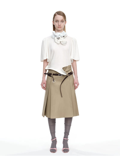 Brown Split Stud Leather Belt-TRINITE Studio-APOC STORE