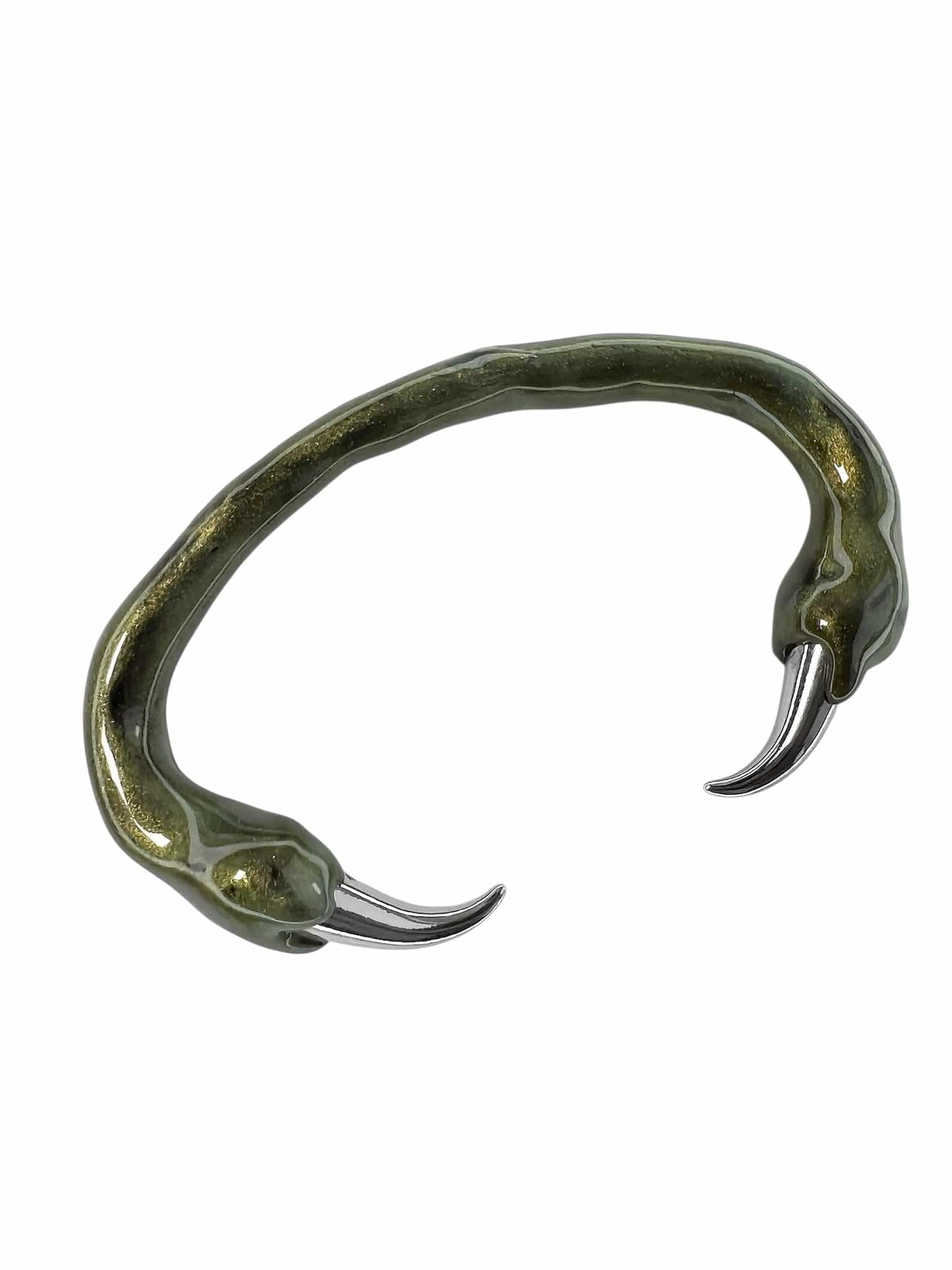 Green bracelet with spikes