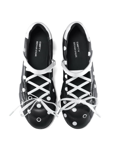 Polka Dot Sports Ballet Black-EMPTY BEHAVIOR-APOC STORE