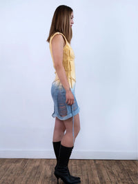 Wonder Gradient Dyed Lace-Up Felted Dress-GRACE GUI-APOC STORE