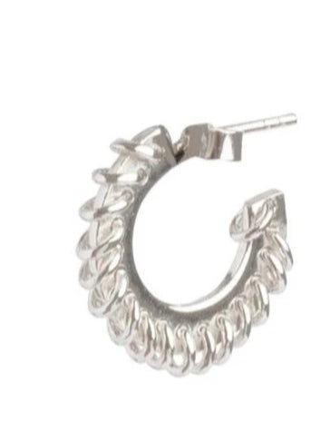 Stitched Small Hoops-Zohra Rahman-APOC STORE