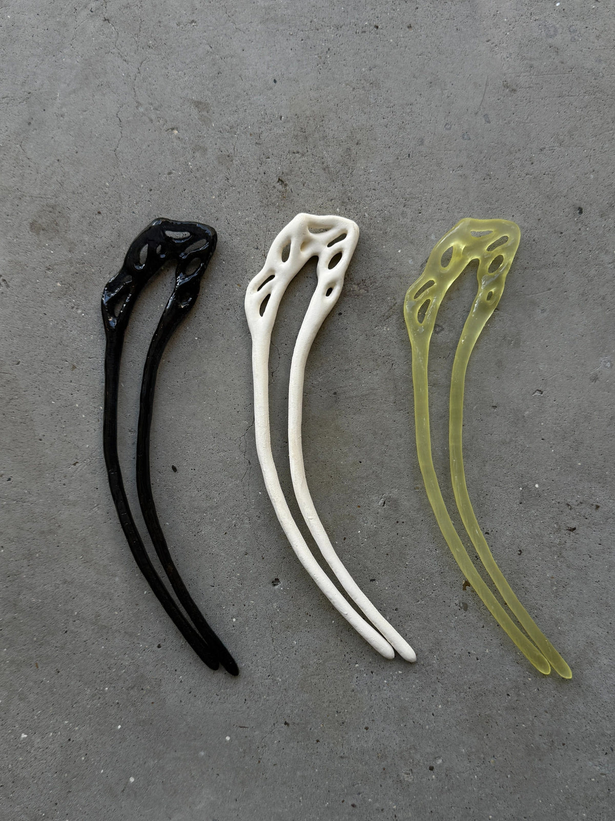 Relic Hairpin - Sheer Black-Shers Studios-APOC STORE