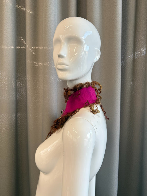 Felted Collar pink-TATi-APOC STORE