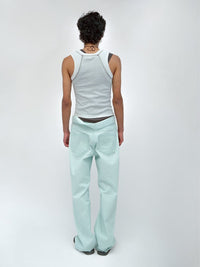 Twist Waistband Jeans Celadon Green-René Scheibenbauer-APOC STORE