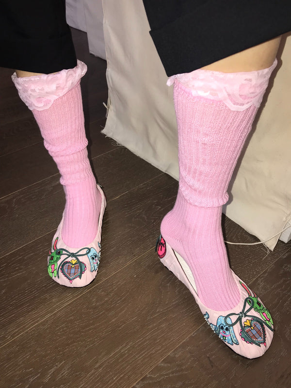 BAGGY BALLET FLATS BABY PINK-BHIVE-APOC STORE