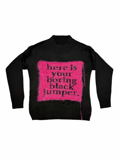 Boring black jumper
