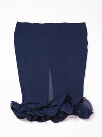 Slutty Pencil Skirt in Navy Silk-Pedro Trindade-APOC STORE