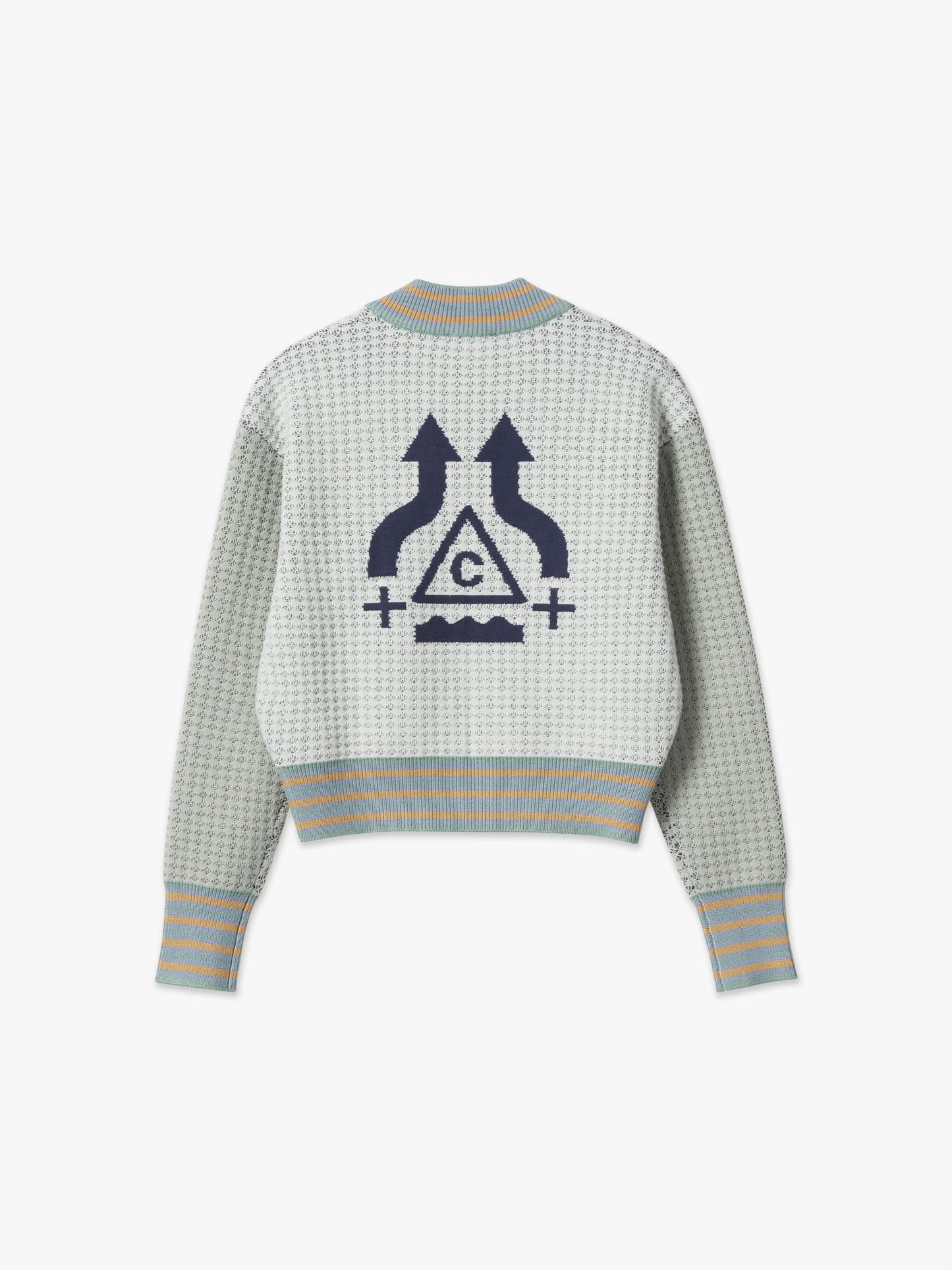 chöke V-Neck varsity jacket in green-Chöke-APOC STORE