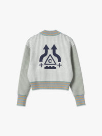 chöke V-Neck varsity jacket in green-Chöke-APOC STORE