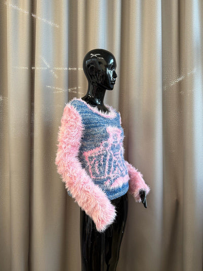 "Peeing trans princess" jumper rose/blue