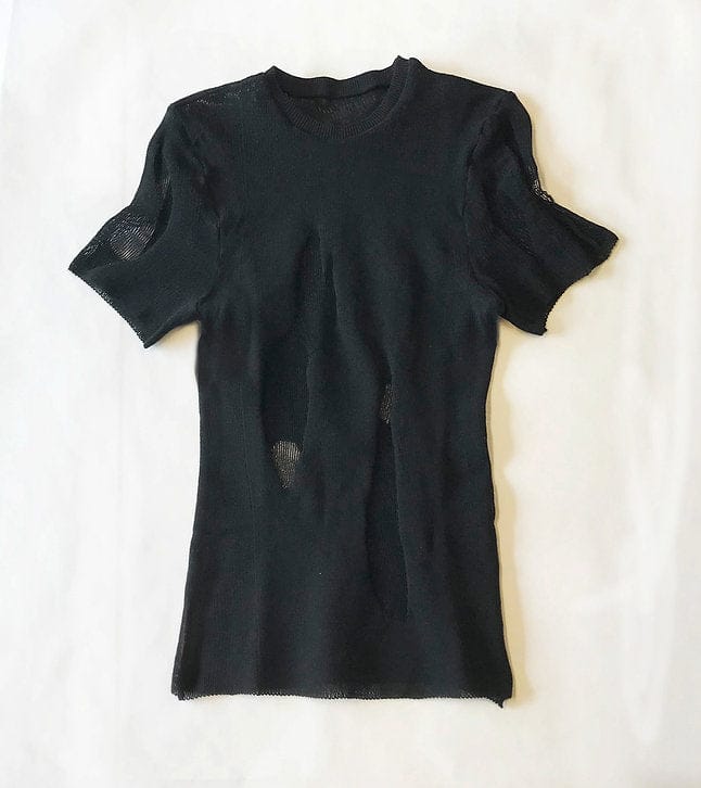 Black Drop Stitch T-shirt-Khanh Brice Nguyen-APOC STORE