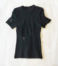 Black Drop Stitch T-shirt-Khanh Brice Nguyen-APOC STORE