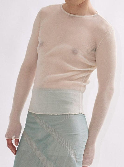 Monofilament Long Sleeve - Cream-Khanh Brice Nguyen-APOC STORE