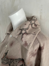 spirit animal linen jacket-Snake Divine-APOC STORE