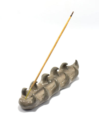 Green incense holder 11 horns-Cléo SJölander-APOC STORE