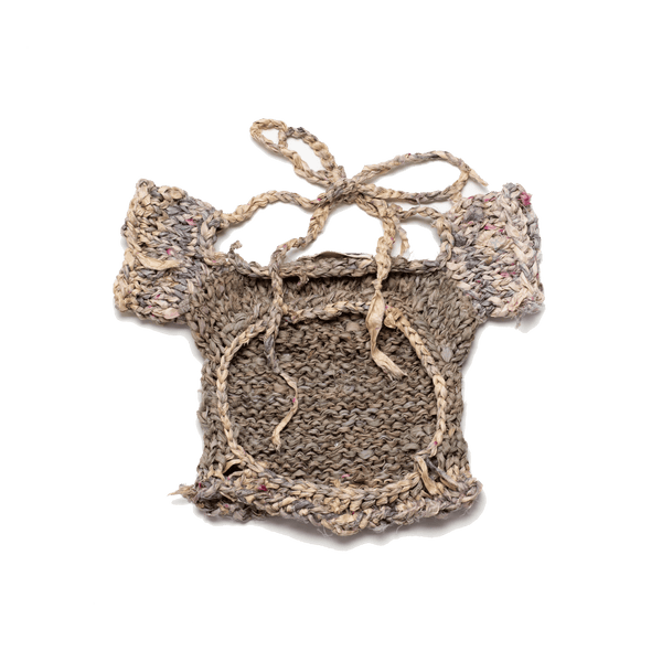 Recycled Silk Cropped Tee-VAISSEAU-APOC STORE