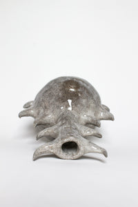 Grey glossy vase ten horns-Cléo SJölander-APOC STORE