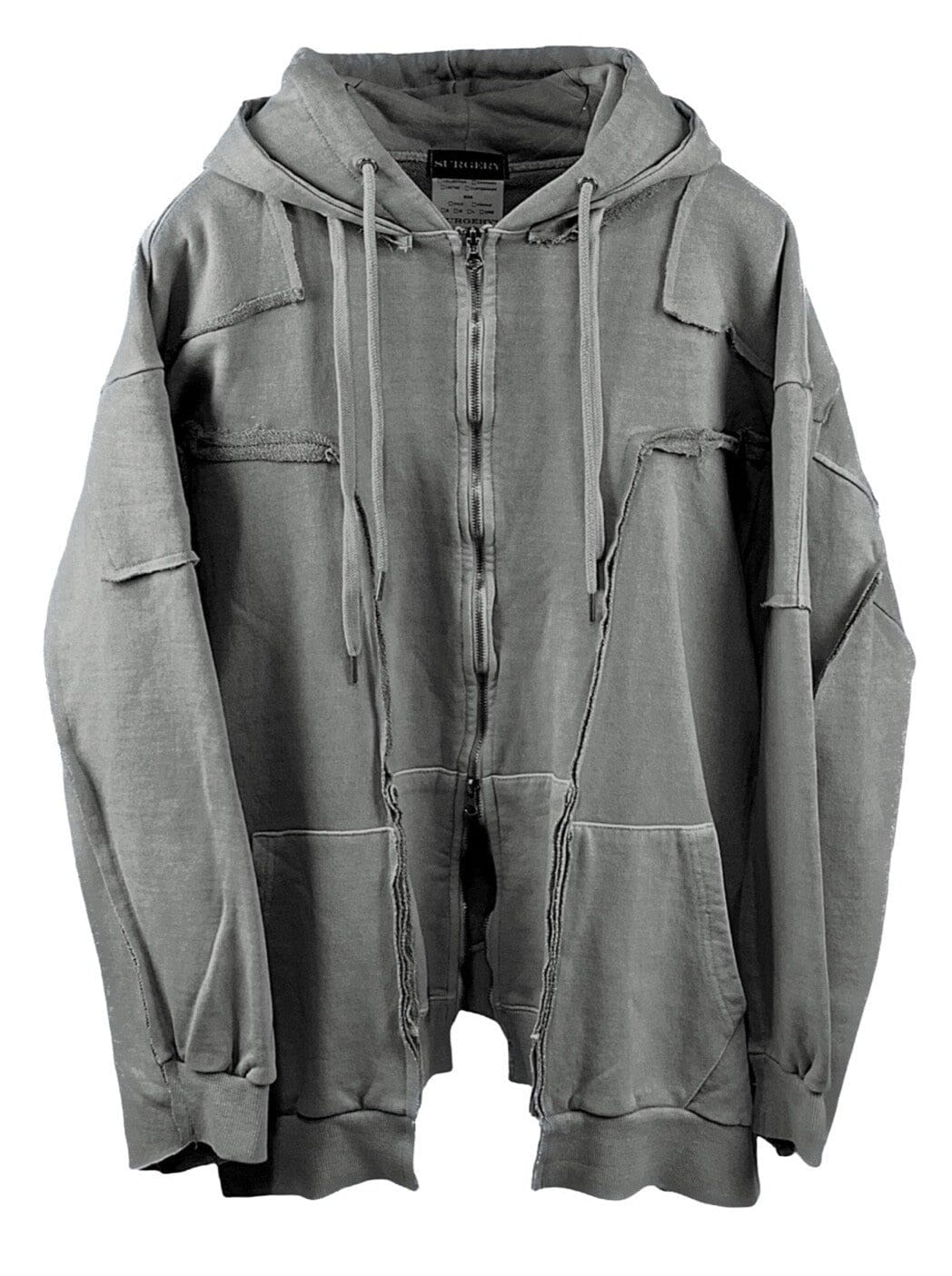 Remake over pigment hood jacket grey-Surgery-APOC STORE