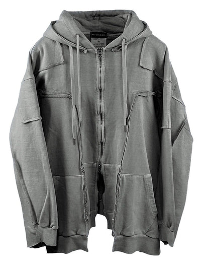 Remake over pigment hood jacket grey-Surgery-APOC STORE