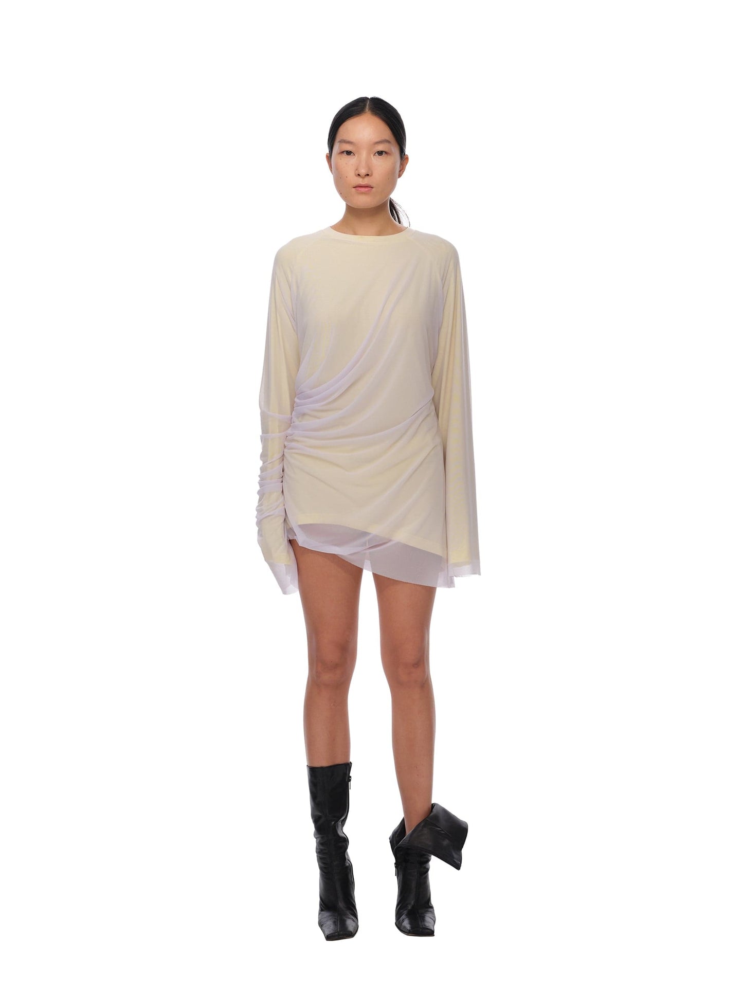 Draped Curtain Long Tee-XIMONLEE-APOC STORE