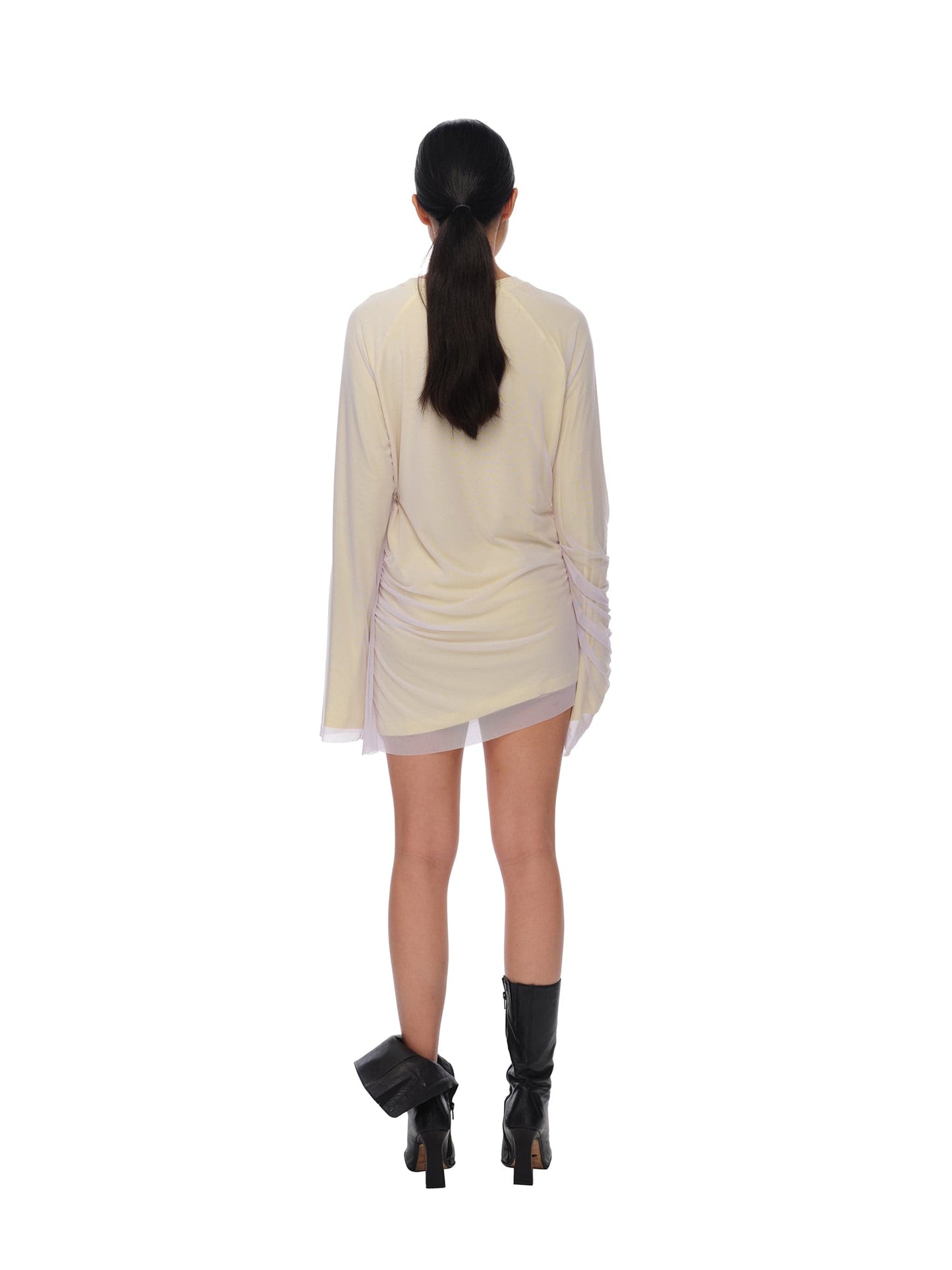 Draped Curtain Long Tee-XIMONLEE-APOC STORE