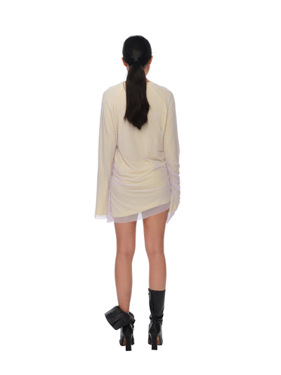 Draped Curtain Long Tee-XIMONLEE-APOC STORE