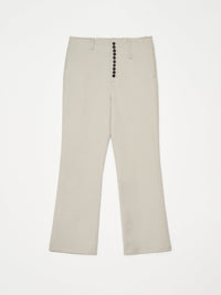 Distressed Wool Flair fit Pants 001 - Beige-Taekh-APOC STORE