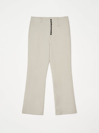 Distressed Wool Flair fit Pants 001 - Beige-Taekh-APOC STORE