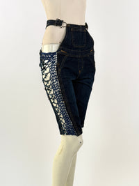 Mini Overall Denim Shorts-Lou de Bètoly-APOC STORE