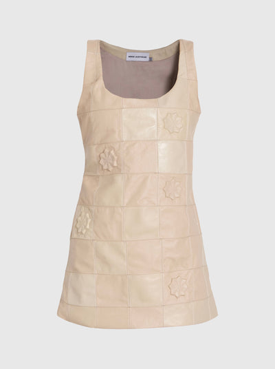 Mini Dress with Squares-Nensi Avetisian-APOC STORE