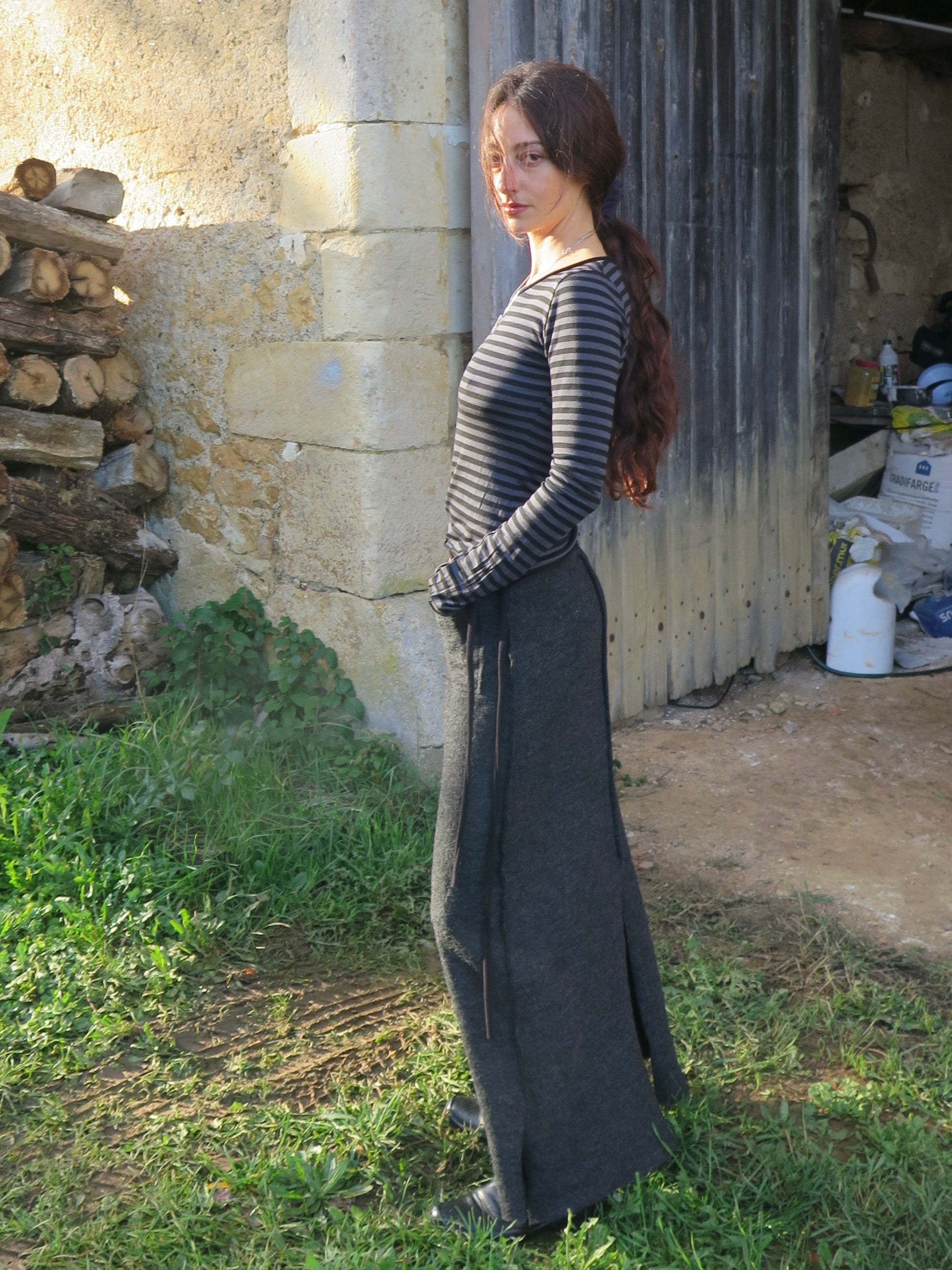 Kali skirt grey-ATH-APOC STORE