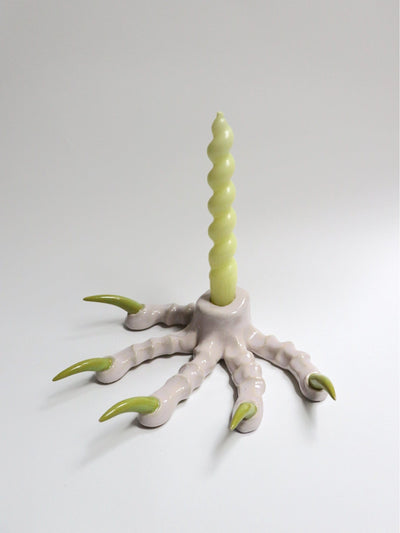 Pale Pink Paw Candlestick-Naomi Gilon-APOC STORE