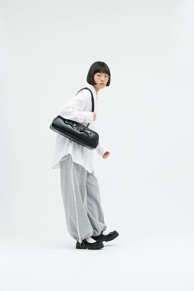 RIBBON BAGUETTE BAG BLACK-SAENGIN STUDIOS-APOC STORE