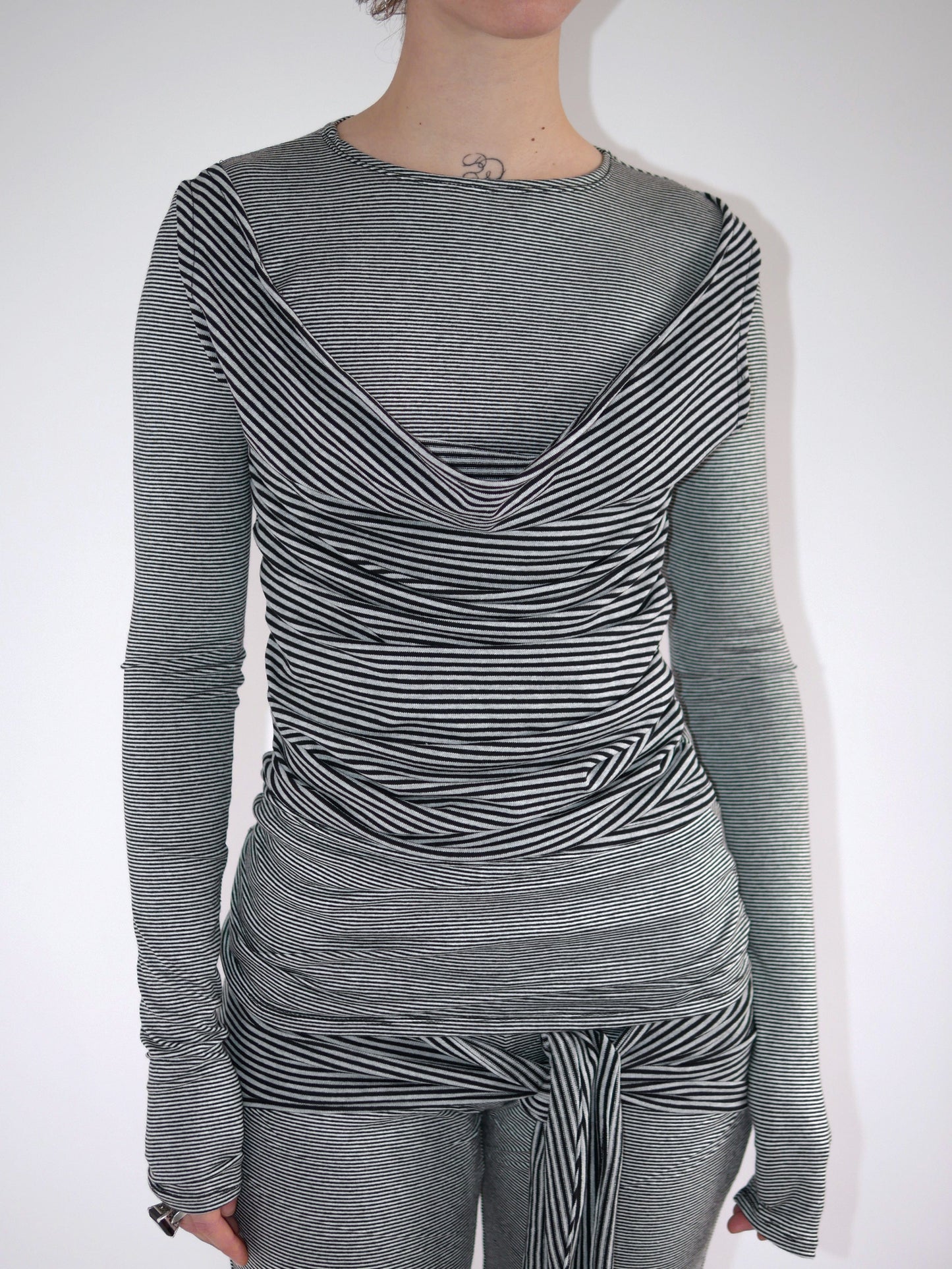 THE STRIPY TOP-Kenza Iatrides-APOC STORE
