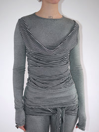 THE STRIPY TOP-Kenza Iatrides-APOC STORE
