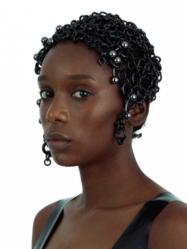 BLACK FRUTO Headpiece-JALACONDA-APOC STORE