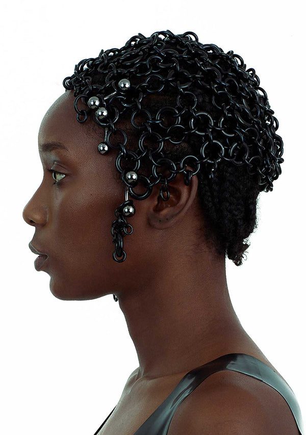 BLACK FRUTO Headpiece-JALACONDA-APOC STORE