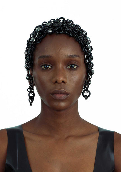 BLACK FRUTO Headpiece-JALACONDA-APOC STORE