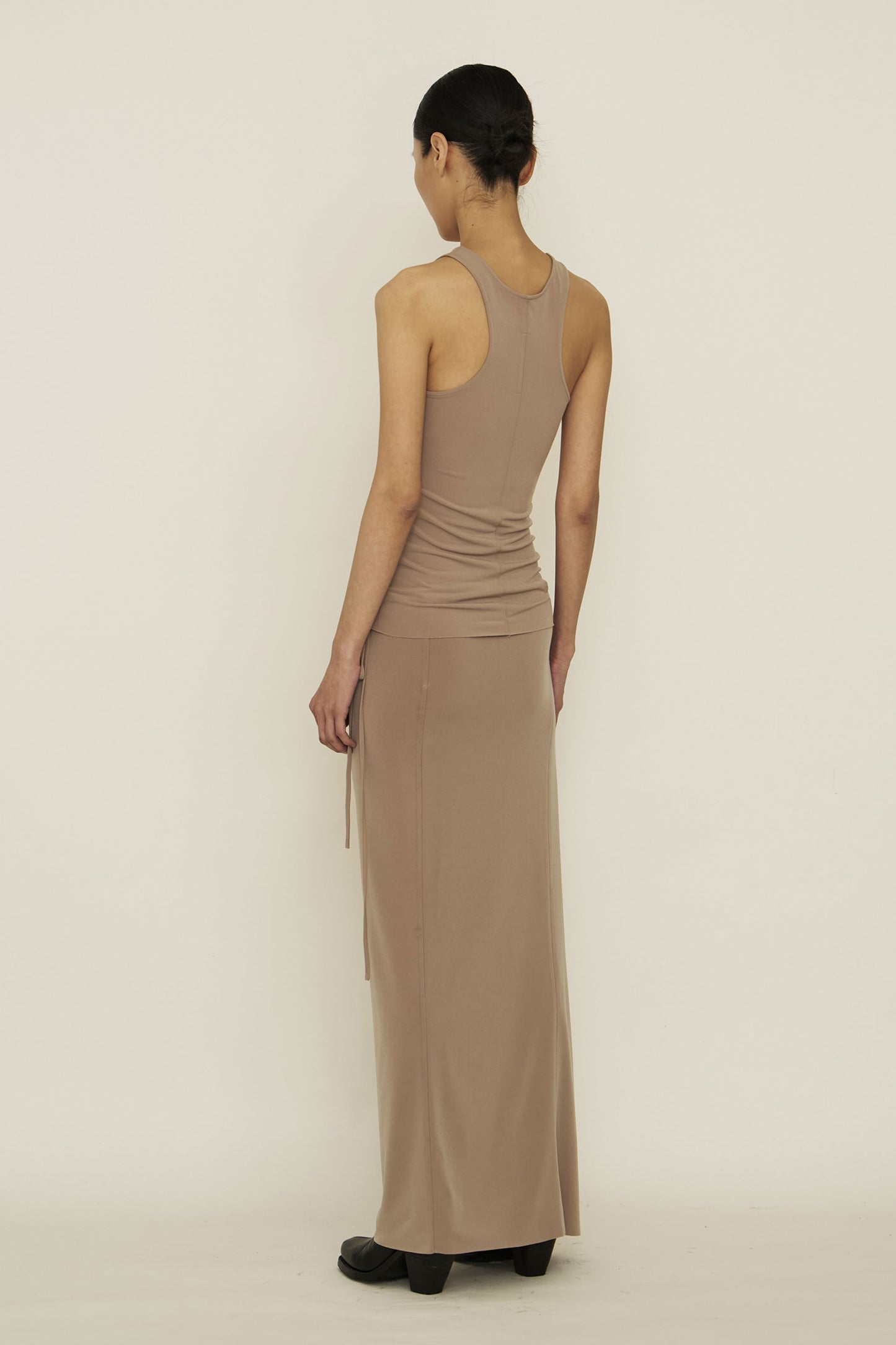 Nude One-Piece Wrap Skirt-arc us arkus-APOC STORE