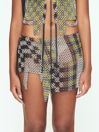 Checkered Blue + Lime Skirt-JALACONDA-APOC STORE