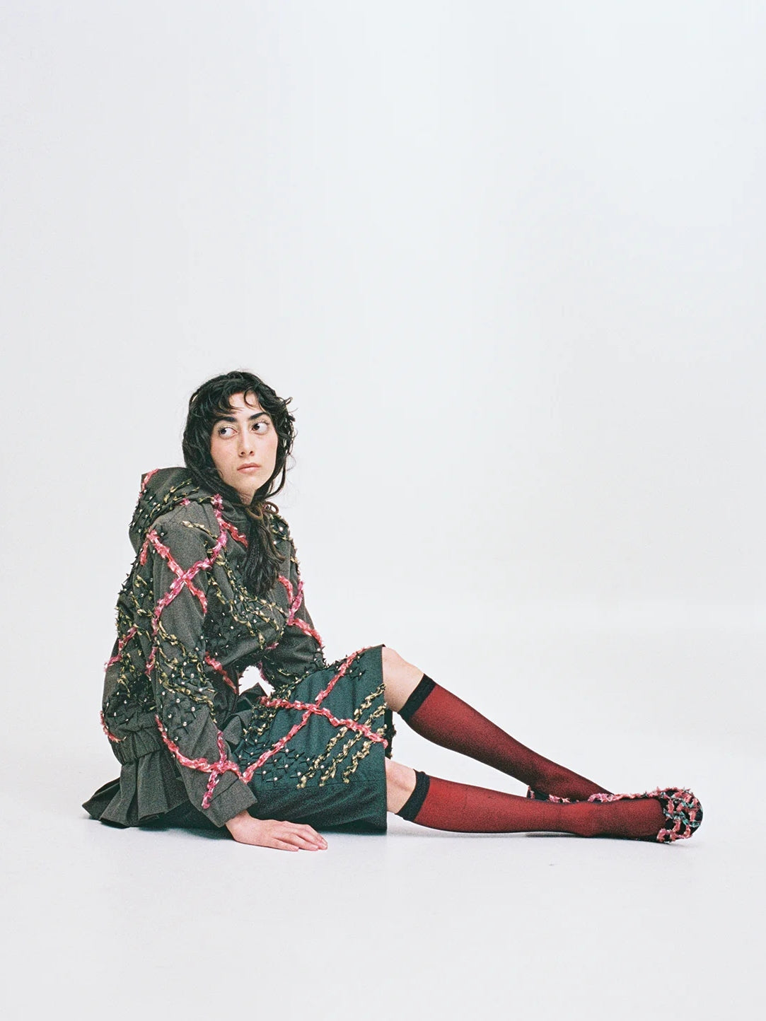 Jacket with Embroidery-Nensi Avetisian-APOC STORE