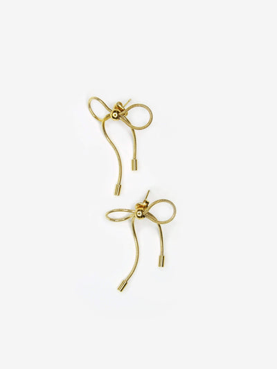 Bow Earrings Gold-Marland Backus-APOC STORE