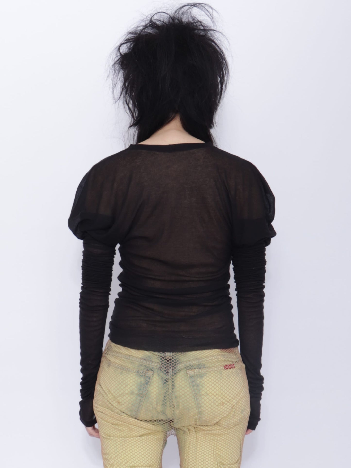 Tora Draped Long Sleeve Top: Black-BJERSBORN-APOC STORE
