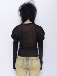 Tora Draped Long Sleeve Top: Black-BJERSBORN-APOC STORE
