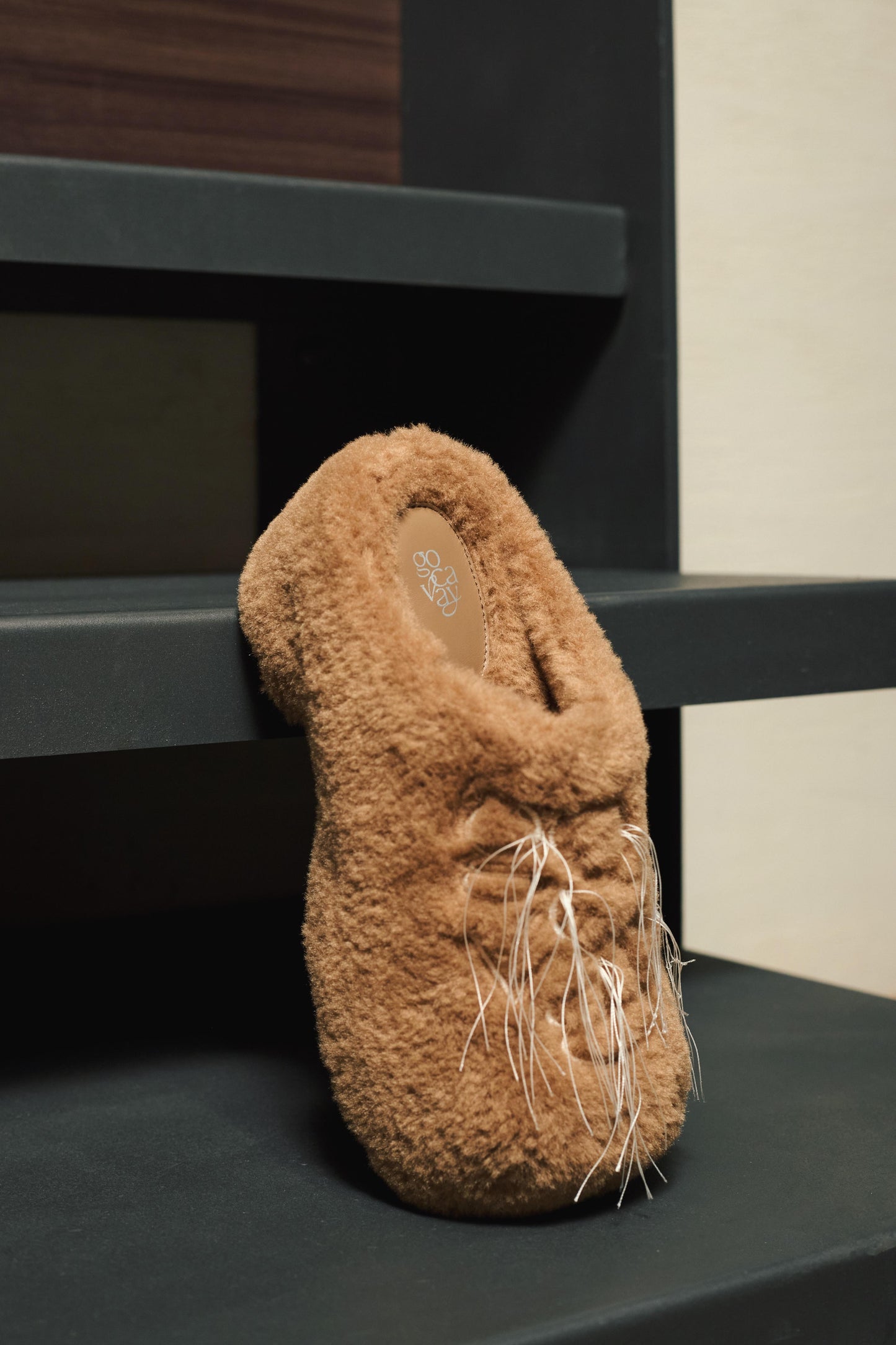 GO VACAY - Hedgehog Fluffy Slippers Brown-EMPTY BEHAVIOR-APOC STORE