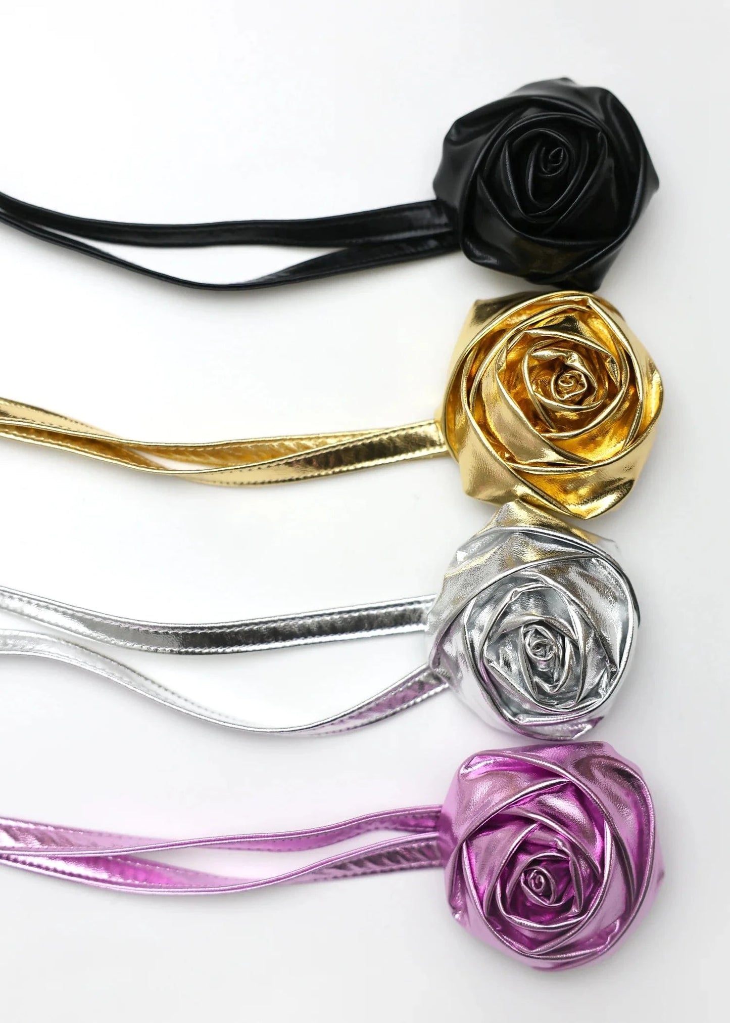 ROSE CORSAGE STRAP - SILVER-SAENGIN STUDIOS-APOC STORE