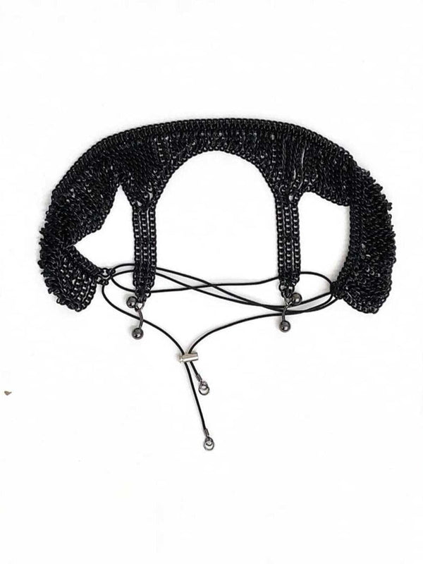 BLACK CHAINS Waist Garter Belt-JALACONDA-APOC STORE