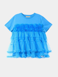 ROSE SYMPHONY SHORT SLEEVE BLUE-SAENGIN STUDIOS-APOC STORE